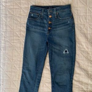 J. Crew High Rise Curvy Toothpick Jean